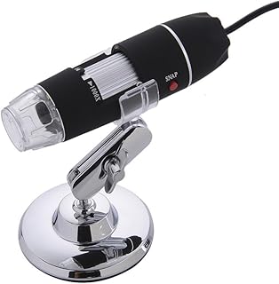 Magnification USB Microscope 8-led Digital Microscope Endoscope Loupe Otoscope Magnifier with Stand (1000X)