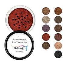 Root Touch Up Powder - 11 True-to-Nature Shades - Zero Fragrance, Talc or Parabens - Hairline Concealer by NuBeauti Without Brush, Brick Red