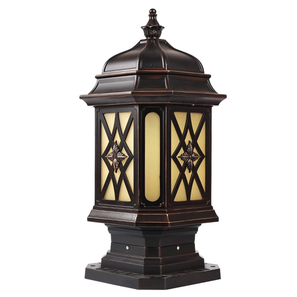 Słupki ogrodowe zewnętrzne światło, nowoczesne patio filar światła lampa podłogowa E26 60W tradycyjna oprawa słupkowa wodoodporna lampa podłogowa Vintage do montażu na molo do ogrodzenia