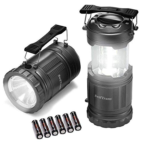 LED Camping Lantern, Swiftrans Lantern Flashlight Ultra Bright Survival Gear for Emergencies, Hurricanes with Magnetic Base (4 Pack)
