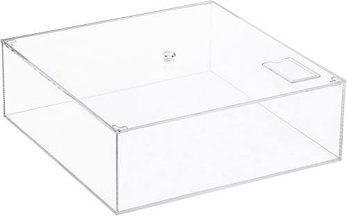 Miniatura 22 de Cajas de cubo cuadradas de acrílico transparente, contenedores cuadrados de plástico con tapa, organizador de almacenamiento de plástico de 5.9 x
