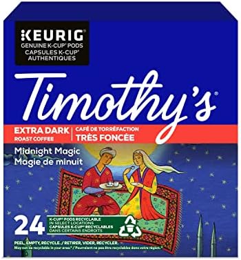 Timothy's World Coffee, Midnight Magic, K-Cup Portion Pack for Keurig K-Cup Brewers 24-Count (Pack of 2)