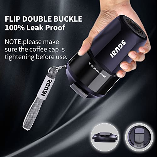 Sguai Smart Water Bottle With Innovative Led Projection Display, 12 Oz Smart Coffee Mug Tumbler With App Controlled Pixel Art Design, Gift Ideas For Girlfriend Boyfriend Birthday Unique Presents #TOP4