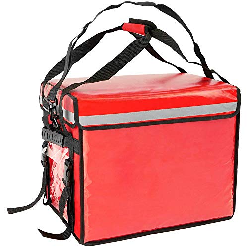 CityBAG - Bolsa isot�rmica para Entrega de Pedidos de Comida en Moto y Bicicleta roja 44 x 34 x 39 cm.