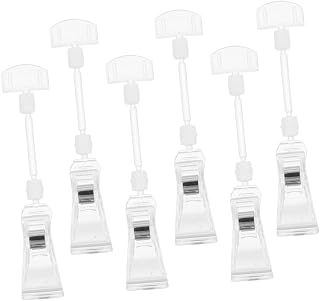 12pcs Retail Shelves Clip Price Tag Holder Double Head Design Supermarket Tag Clips
