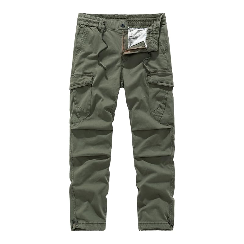 G-STONE Men's Casual Cargo Pants Drawstring Hiking Pant Elasticized Leggings with Multi Pockets Relaxed Fit Work Trousers2