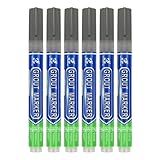 6 Pack Tile Grout Pen Set Waterproof Restorer Marker for Wall Floor Lines - Narrow 2-5mm with Extra Tip Permanent Ink
