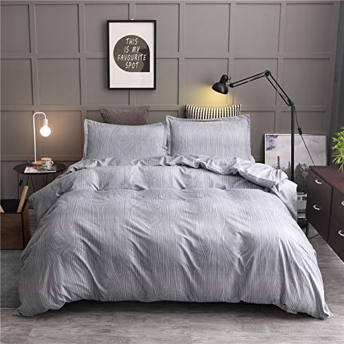 FANSU Parure de Lit Housse de Couette 3 pièces Impression Microfibre Hypoallergique avec Fermeture éclair Taies d'oreiller (200 * 200,Modèle d'arbre)