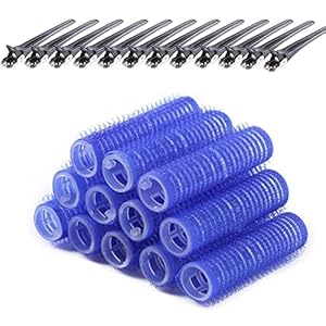 Fashion Base Self Grip Small Hair Curlers, Salon Hairdressing Curlers Rollers with Clip Tools for Women (Random Color), 15mm-12pack, 1.0 count, Pack of 20