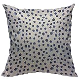 VERSUSWOLF Throw Pillow Covers Navy Paint Hand Drawn Blue Watercolor Polka Dot Watercolour Cotton Li