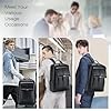 SPAHER 15.6 Inch Leather Laptop Backpack Wizz air Cabin Bags 40x30x20 Casual Daypack School Backpack Cabin Backpack Carry on Flight Travel Business Luggage Outdoor College Backpack Gift for Men Women #1