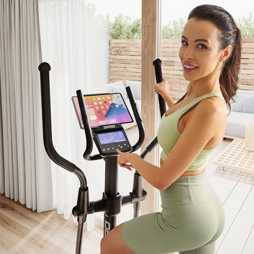 Crosstrainer Wave, Ellipsentrainer bis zu 120 kg, Crosstrainer für Zuhause, Cardio Trainingsgerät, Exercise Machines, Heimtrainer, 32 Widerstandsstufen, Bluetooth, iPad-Halterung – Bild 3