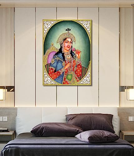 Image of Tamatina Rajasthani Canvas Painting | Rajiya Sultan | Traditional Art painting for Home decor| Size - 24X18 Inches.g463
