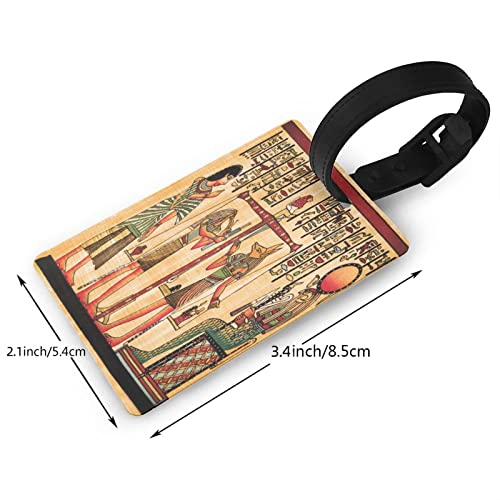 Luggage Tag Antique-Egyptian-Retro-Hieroglyph Baggage Handbag School Bag Suitcase Name Id Card Label #TOP1
