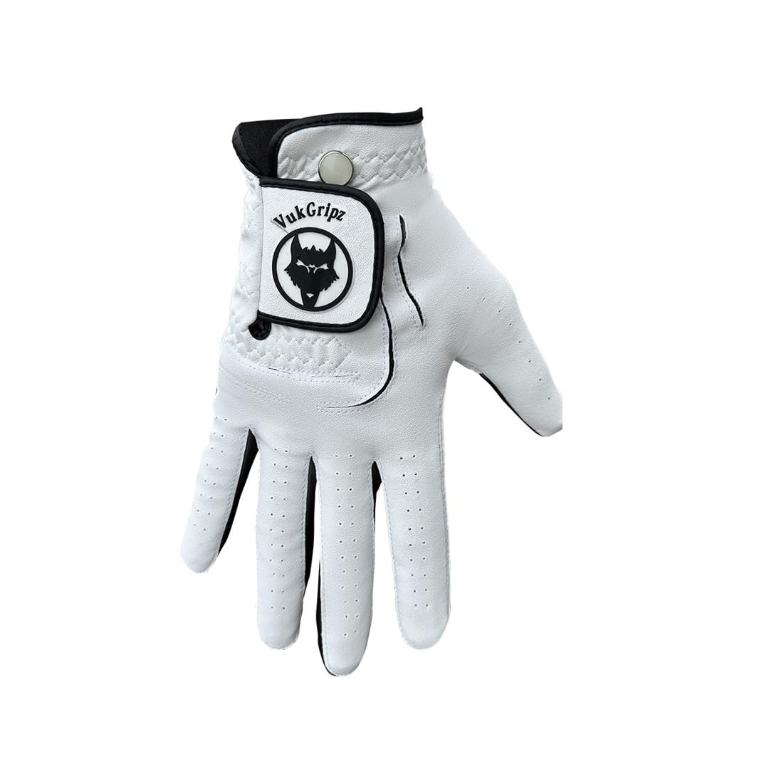 VukGripz Condor Golf Glove | White | Left | XL