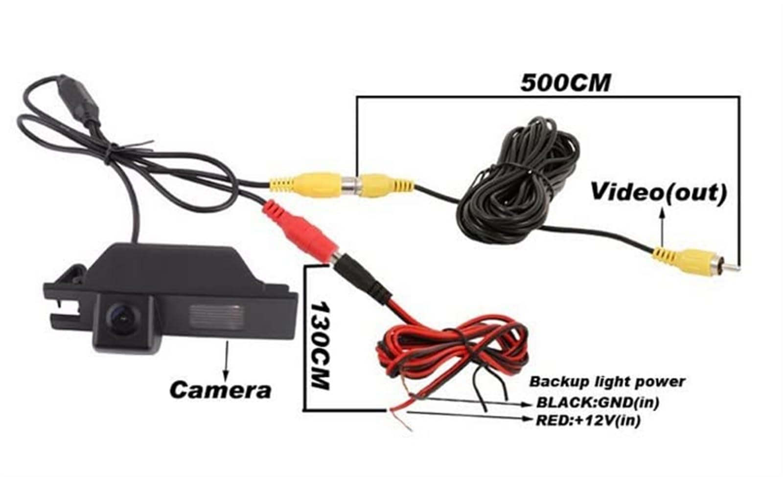 Kamera cofania samochodu z funkcją cofania i światłami hamowania, do modeli DODGE, RAM ProMaster 2010-2019 Kamera cofania i parkowania z noktowizorem Kamera z światłami hamowania Kamera cofani