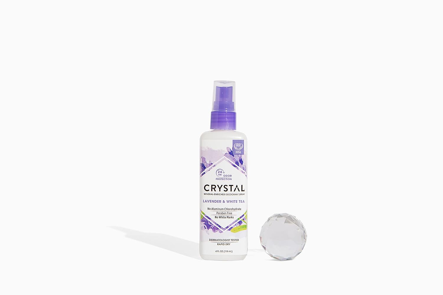 Crystal Essence Lavender and White Tea Body Spray - 4 oz - Liquid