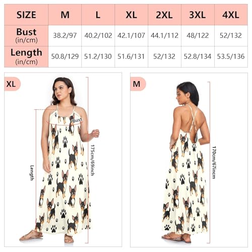 Robe caraco décontractée à dos ouvert motif patte de chien M - 6
