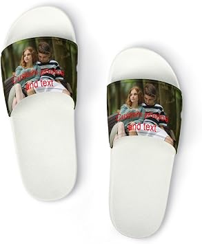 Custom Slippers, Personalized Slides Slippers Comfort Bathroom Shower Slippers, Sandals Beach Casual Sandals Comfort Bathroom Shower Slippers Gift for Kids Men Women