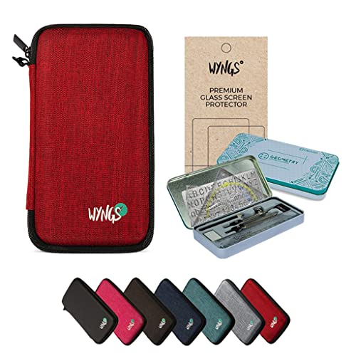 CALCUSO Accesorios Paquete Prémium Rojo Compatible para Calculadora Casio FX 570 ES Plus II