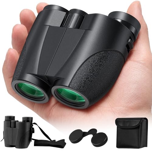 Prismáticos para Adultos y Niños, Compactos Prismáticos 20x25 para Adultos con Gran Aumento, para Observación de Aves, Teatro y Conciertos, Caza y Juegos Deportivos