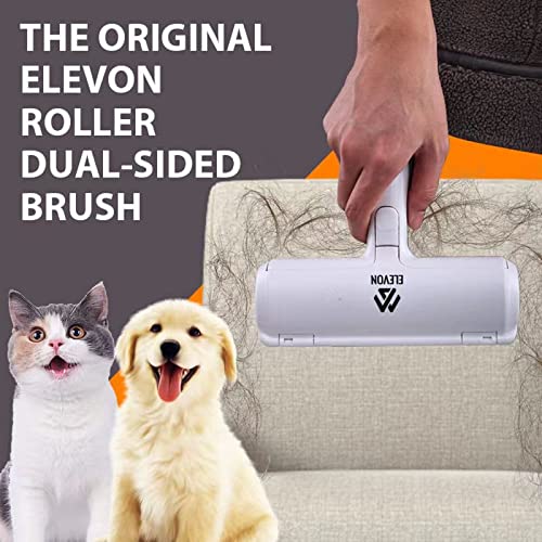 Elevon Pet Hair Remover - Reusable Cat And Dog Hair Remover For Furniture, Couch, Clothes, Car Seats Or Bedding - Portable, Multi-Surface Lint Roller And Fur Removal Tool #TOP1