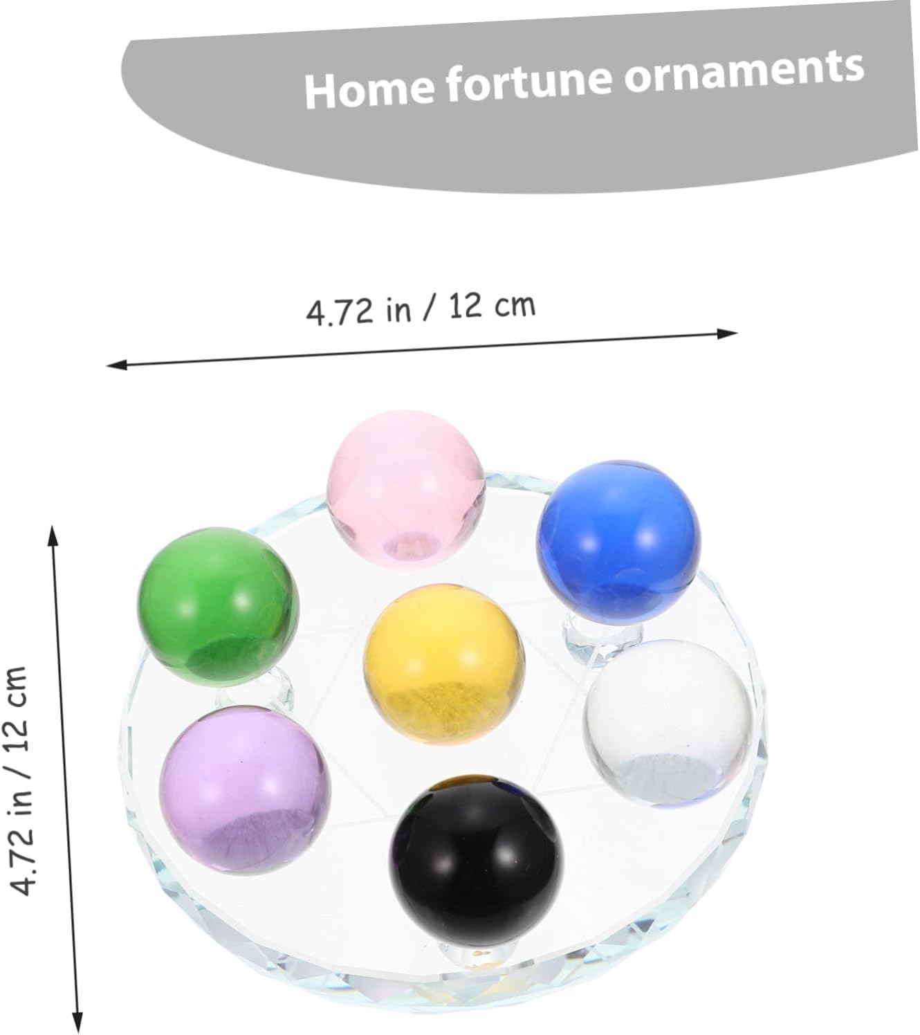 Ciieeo Glass Chakra Balls Transition Array Fortune Sphere Ball Decor Home Meditation Decor