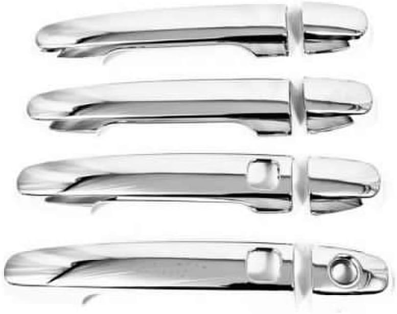 Chrome 4 Doors Handle Cover with Smart Key Hole for Toyota Camry 01-06 / Corolla 01-06 / Fortuner 05+ / Hilux Vigo 05-10 / Innova 04+ / Prius 04-09 / RAV4 01-10 / Yaris 05-11