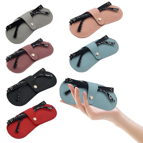 MEIYIFANG 6 PCS Sunglasses Bag Slim Light Portable Glasses Pouch Protective Cover for Woman Man Daily Use Travel