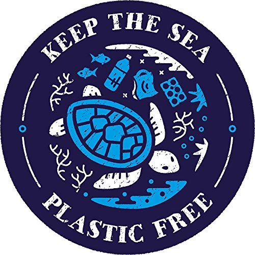 MR3Graphics Magnet Keep The Sea Plastic Free Marine Scene Magnetic Car Sticker Decal Bumper Magnet Vinyl 5"