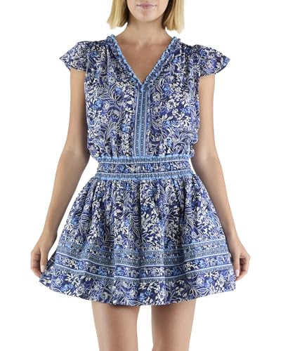 Ramy Brook Women's Printed Tahlia Dress, Navy Floral, M