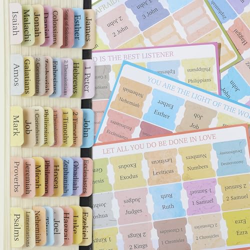 Mr. Pen- Bible Tabs, 75 pcs, Rainbow Fade, Laminated Bible Tabs for Women and Men