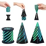 3 PCS Spiral Cone Fidget Toy, 3D Printed Fidget Toys for Stress Relief, Unique Spiral Design for Focus Enhancement, Mini Stress Relief Desktop Decorations Toy for All Age Gift