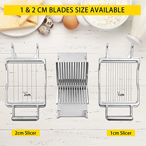 Huanyu Commercial Cheese Slicer 1Cm&2Cm Stainless Steel Wire Cheese Cutter Butter Cutting Board Machine Making Dessert Blade Replaceable Kitchen Cooking Baking Tool #TOP3