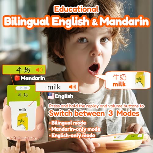 MoLingvora Talking Flash Cards Bilingual for Toddlers - Chinese Poem Mandarin English Flashcards for Kids Adults, Test Mode, Pocket Speech, Interactive Vocabulary Learning (Chinese Poem + Sight Words) - Image 3