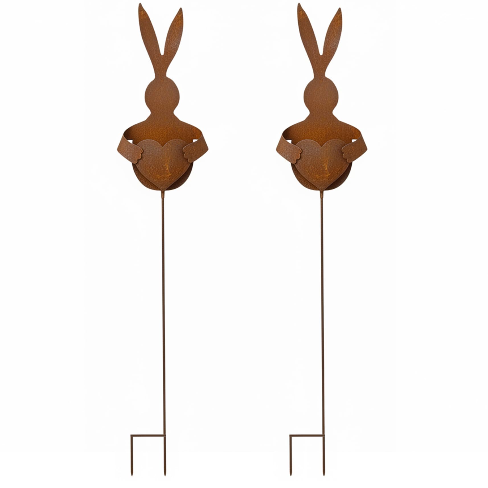 Pot de fleurs lapin avec jardinière cœur à offrir pour célébrer le printemps