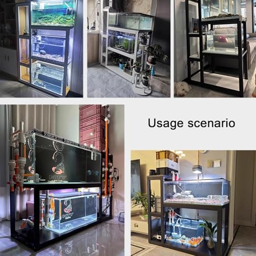 Supporto per Acquario in Metallo Resistente: Un Robusto Supporto per riporre acquari, Adatto a Pesci d'Acqua Dolce di Grandi e Piccole Dimensioni, Ideale per uffici Domestici e per Decorare