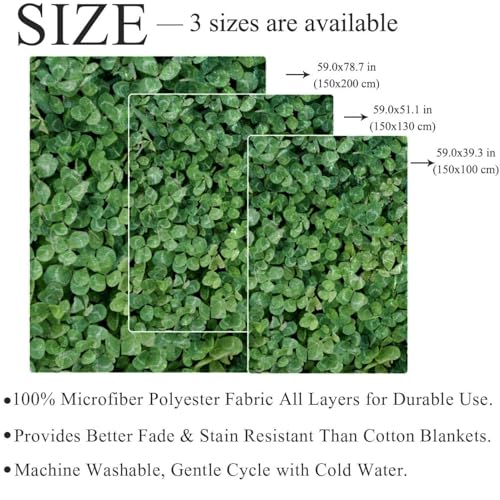 Couverture polaire Shamrock douce contre le froid jeté de lit isolant microfibre - 5