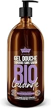 Les Petits Bains de Provence Organic Lavender Shower Gel 1L - Soap Free - Made in Provence - Vegan Formula - Made in France - Face Body Hair - Sensitive Skin