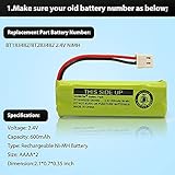 VANBOW BT183482/BT283482 2.4V 600mAh Ni-MH Cordless Phone Battery Compatible with VTech DS6401 DS6421 DS6422 DS6472 LS6405 LS6425 LS6426 LS6475 LS6476 Handset (2) - Image 2
