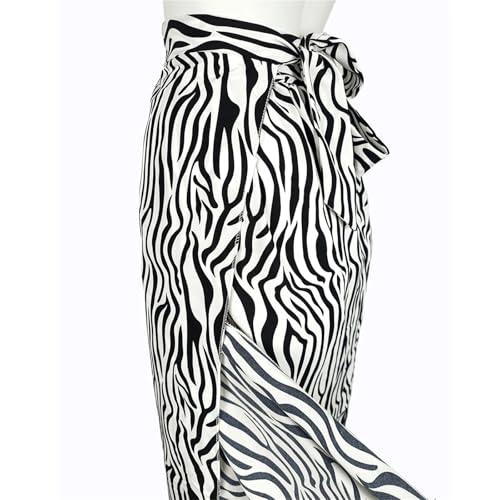 PZOFERLIN Couvre-maillots de bain Cache-maillot de bain en polyester 103 x 97 cm, noir et blanc, for femmes et filles – vue 4
