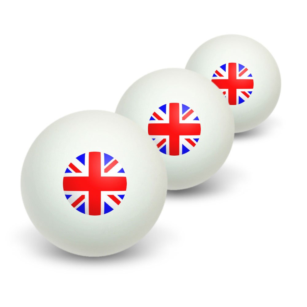 GRAPHICS & MORE Britain British Flag - Union Jack Novelty Table Tennis Ping Pong Ball 3 Pack