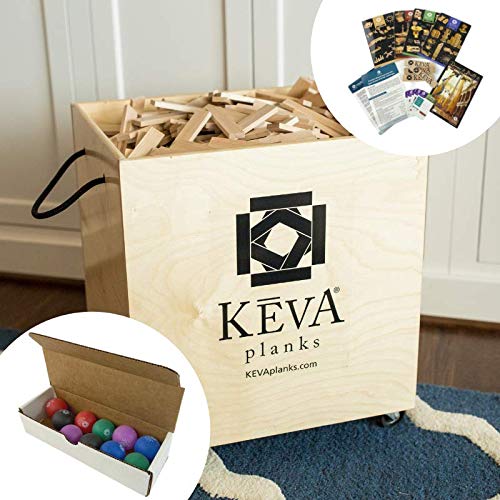 KEVA 1000 Educator Pack with Duraflex Wood Bin