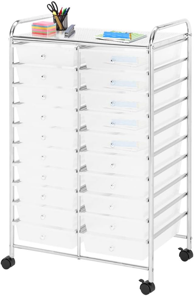 Edwiin Twainss 20Drawer Organizer Cart Rolling Cart