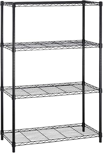 Miniatura 9 de Estantería de metal de 4 niveles de alambre de 36 pulgadas de ancho x 14 pulgadas de profundidad x 54 pulgadas de alto, estantes de almacenamiento