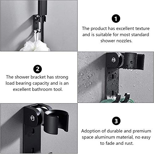 Support réglable pour douchette mural accessoire de douche universel chromé - 7