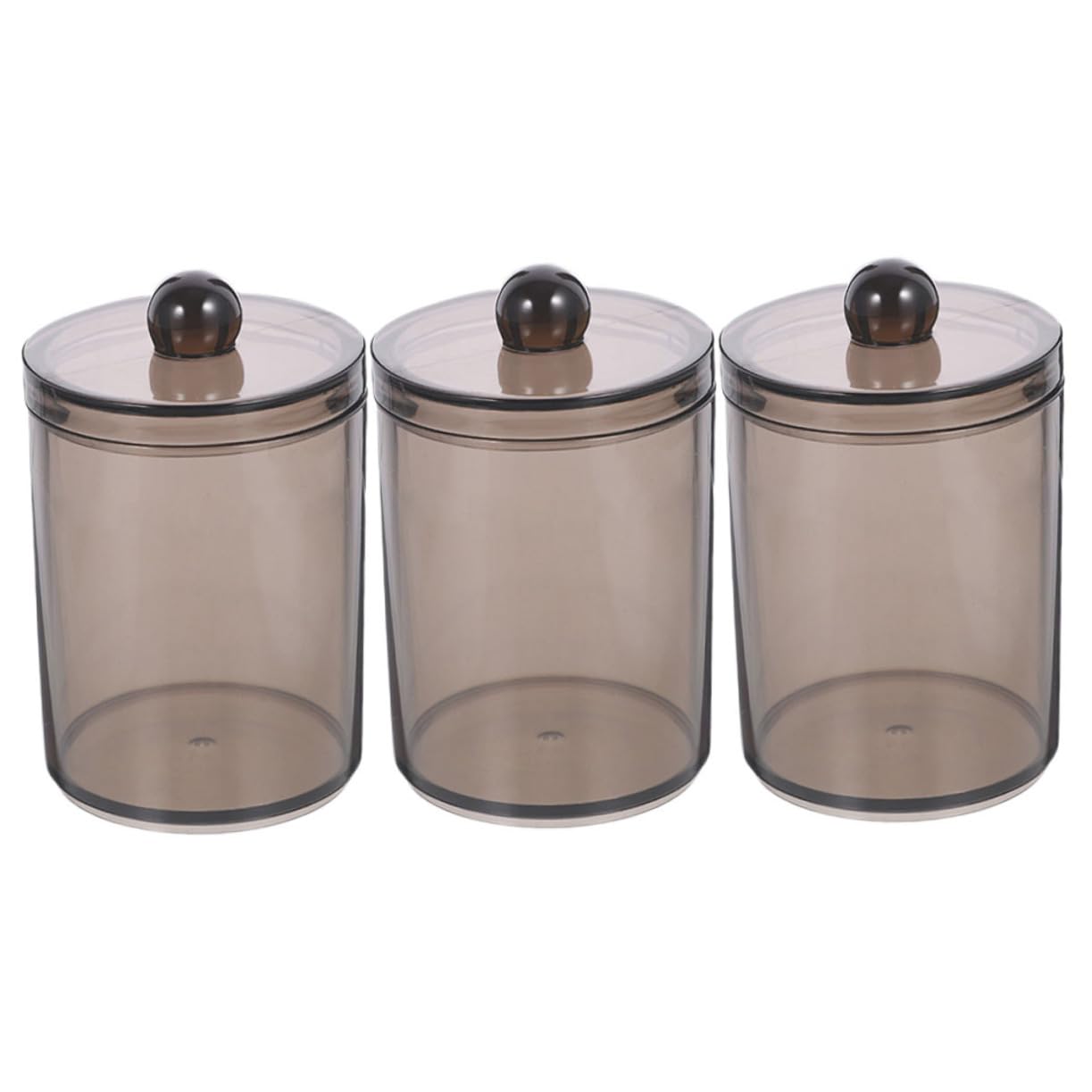 4 Sets Wattestäbchen-hüllen Glasdeckel Aufbewahrungsbox Für Wattestäbchen Make-up-organizer Leicht Zugänglicher Deckel 3 Stück X 4