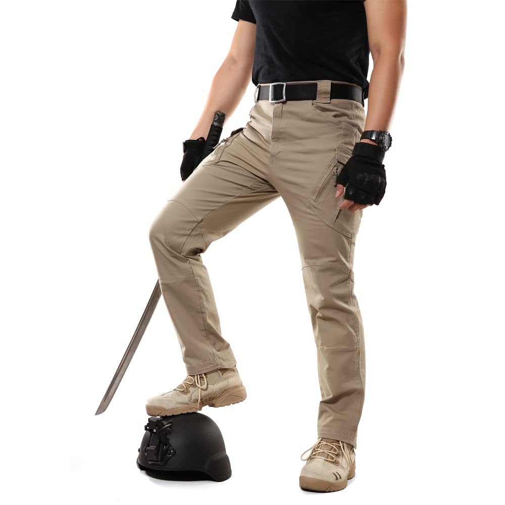 Pantalones De Carga Pantalón Tactico Hombre Algodón PantalóN de Trabajo De Combate Pantalones Militares para Exteriores Acampar Senderismo Caminar