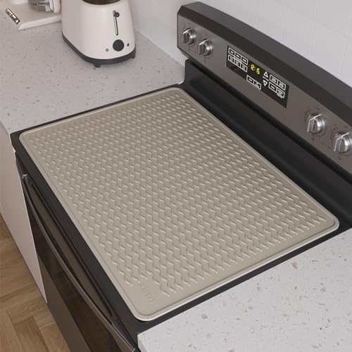 Stove Top Covers for Electric Stove, Food Grade Heavy Duty Silicone Glass Stove Top Cover Protector, Induction Cooktop Protector, Heat Resistant Range Ceramic Stove Top Covers Mat, Oven Cover