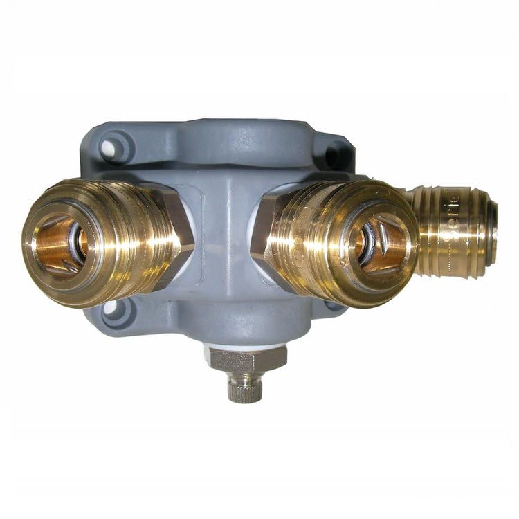 Druckluftverteiler EVV 12-G3, Kupplung 3-fach innen 1/2" Grau Ventil Kunststoff